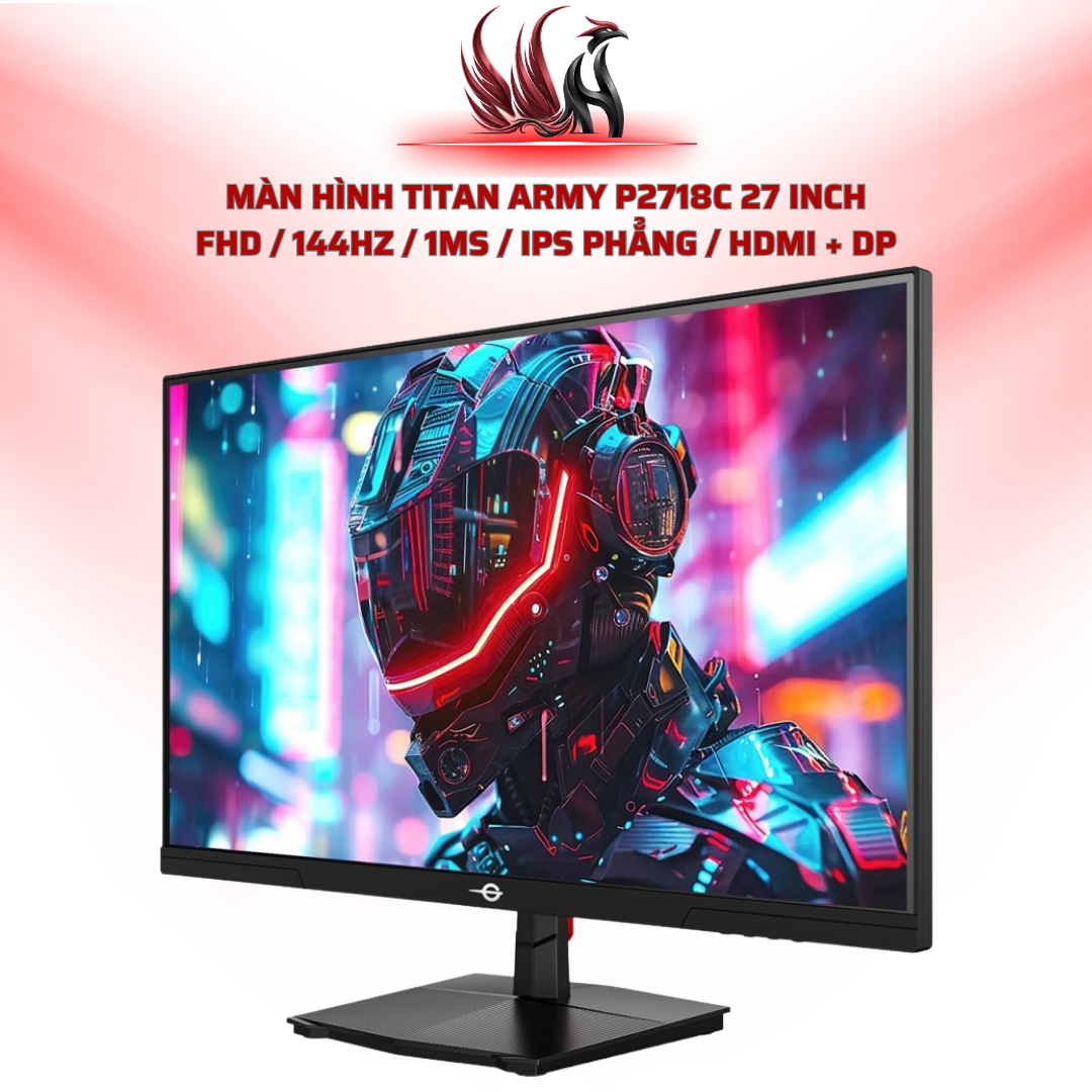 Màn Hình TITAN ARMY P2718C 27 Inch FHD / 144Hz / 1ms / IPS Phẳng / HDMI + DP | HOCO STORE PC