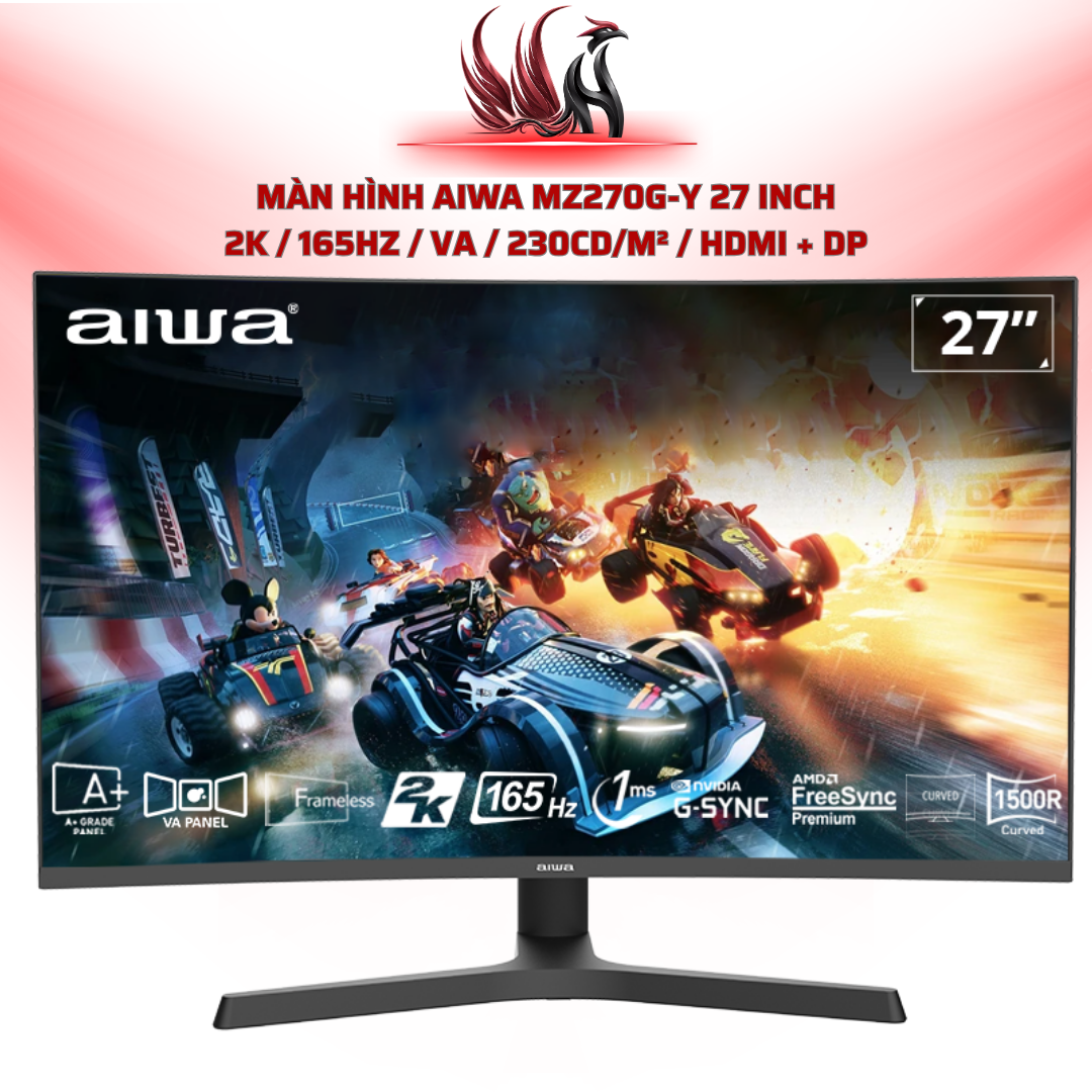 Màn Hình AIWA MZ270G-Y 27 Inch 2K / 165Hz / VA / 230cd/m² / HDMI + DP | HOCO STORE PC