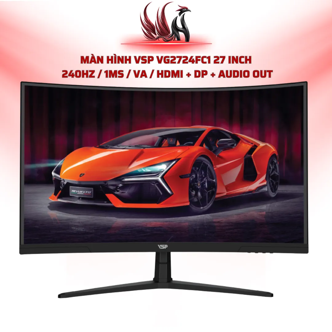 Màn Hình VSP VG2724FC1 27 Inch  240Hz / 1ms / VA / HDMI + DP + Audio Out | HOCO STORE PC