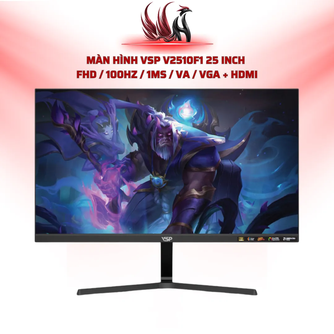 Màn Hình VSP V2510F1 25 Inch  FHD / 100Hz / 1ms / VA / VGA + HDMI | HOCO STORE PC