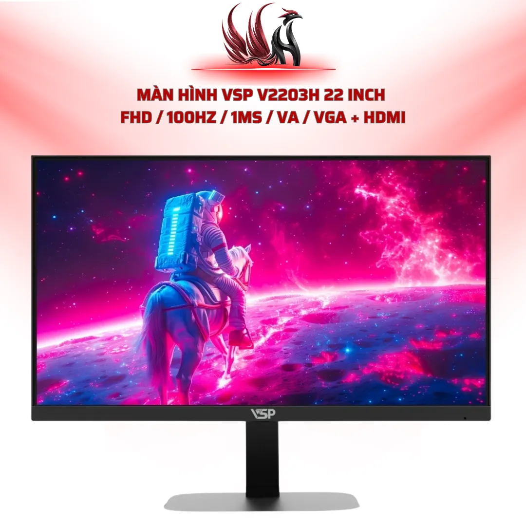Màn Hình VSP V2203H 22 Inch  FHD / 100Hz / 1ms / VA / VGA + HDMI | HOCO STORE PC