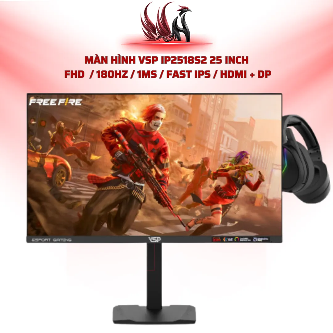 Màn Hình VSP IP2518S2 25 Inch  FHD  / 180Hz / 1ms / Fast IPS / HDMI + DP| HOCO STORE PC