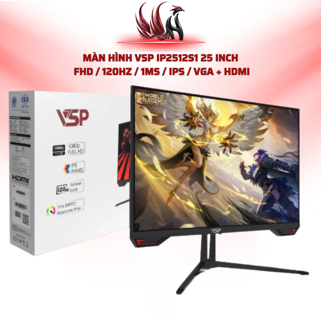 Màn Hình VSP IP2512S1 25 Inch  FHD / 120Hz / 1ms / IPS / VGA + HDMI | HOCO STORE PC
