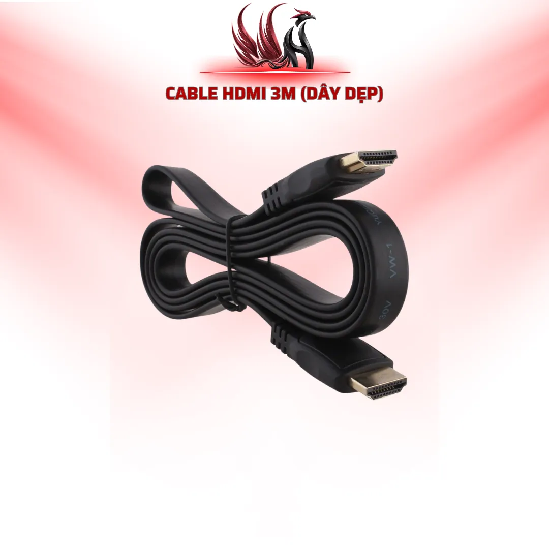 Cáp HDMI 3M Dây Dẹt | HOCO STORE