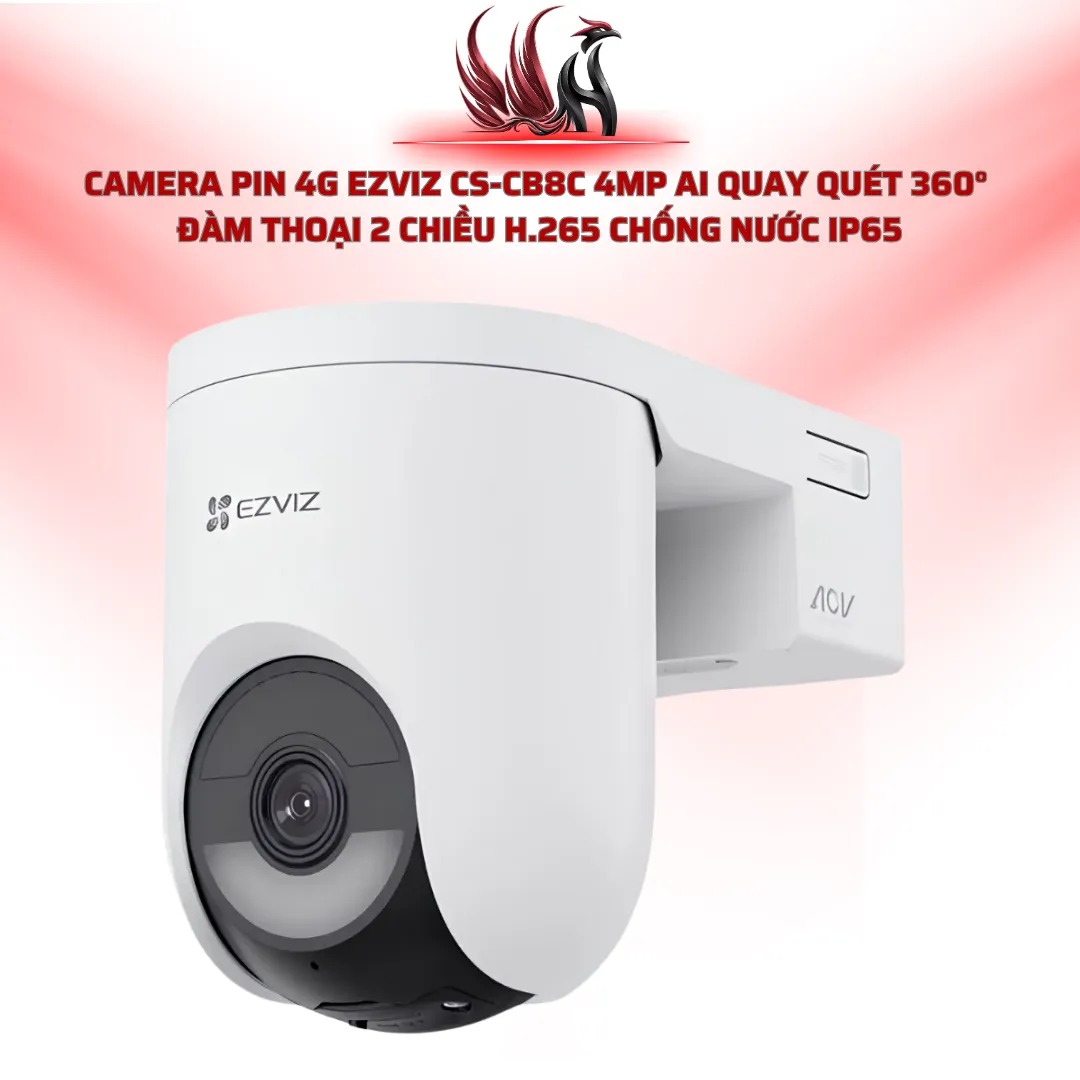 Camera Pin 4G EZVIZ CS-CB8c 4MP AI Quay Quét 360° IP65 | HOCO STORE