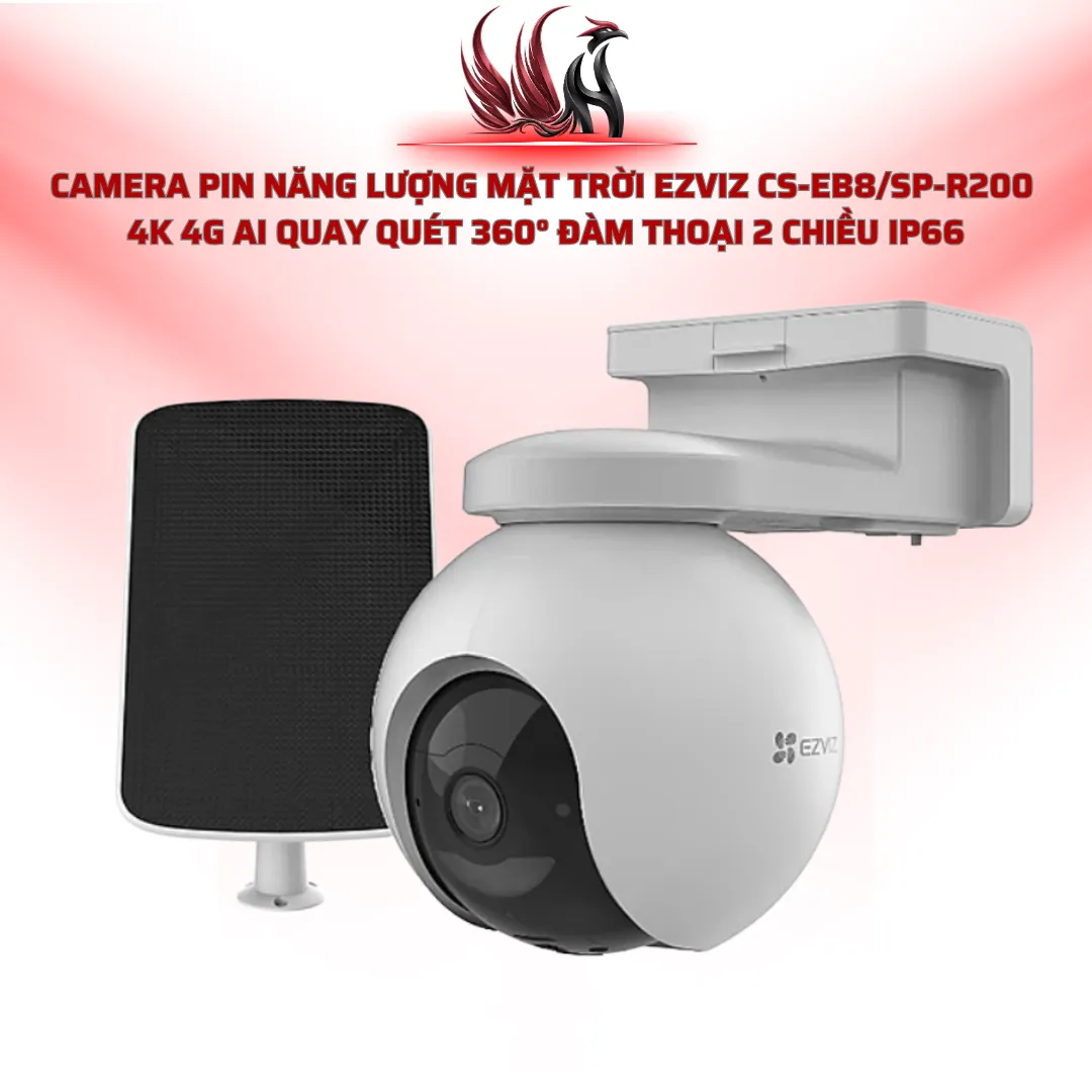 Camera Pin Năng Lượng Mặt Trời EZVIZ CS-EB8/SP-R200 4K 4G AI IP66 | HOCO STORE