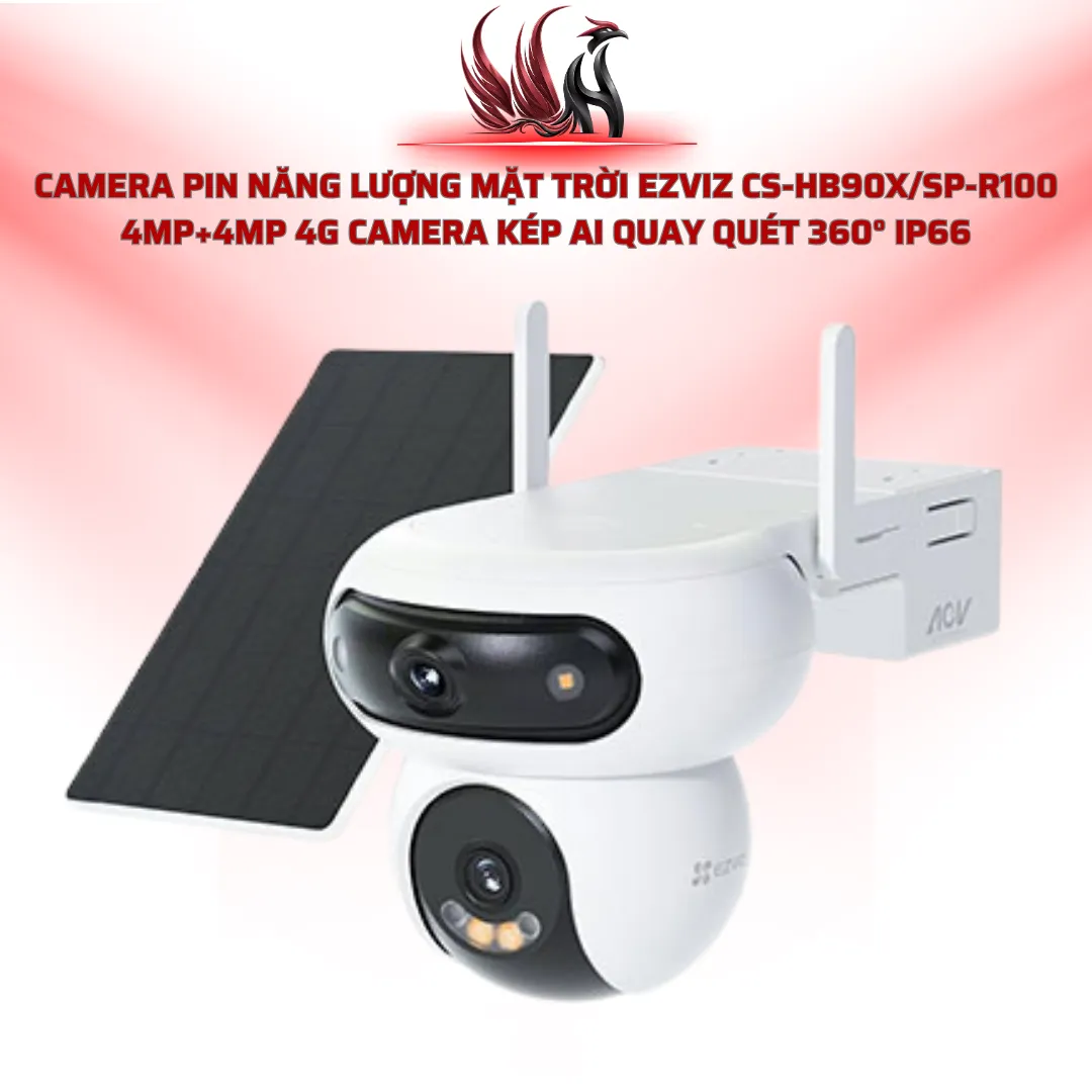 Camera Pin Năng Lượng Mặt Trời EZVIZ CS-HB90x/SP-R100 4MP+4MP 4G AI IP66 | HOCO STORE