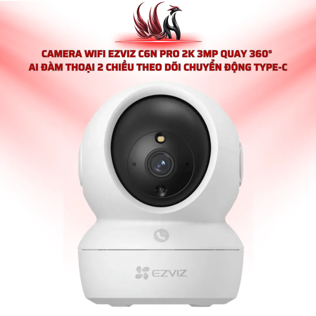 Camera WiFi EZVIZ C6N Pro 2K 3MP Quay 360° AI Type-C | HOCO STORE