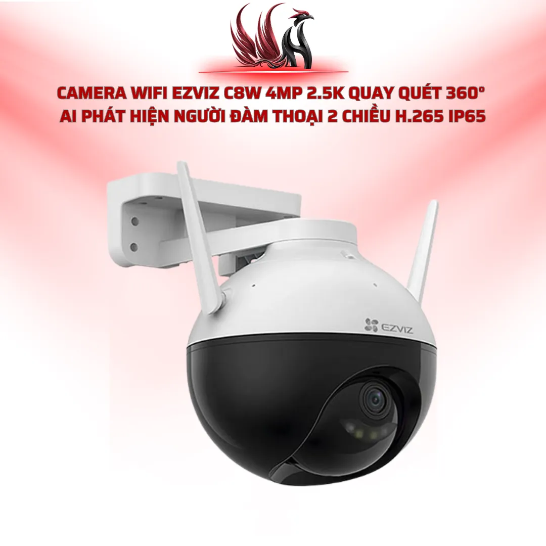 Camera WiFi EZVIZ C8W 4MP 2.5K Quay Quét 360° AI Chống Nước IP65 | HOCO STORE