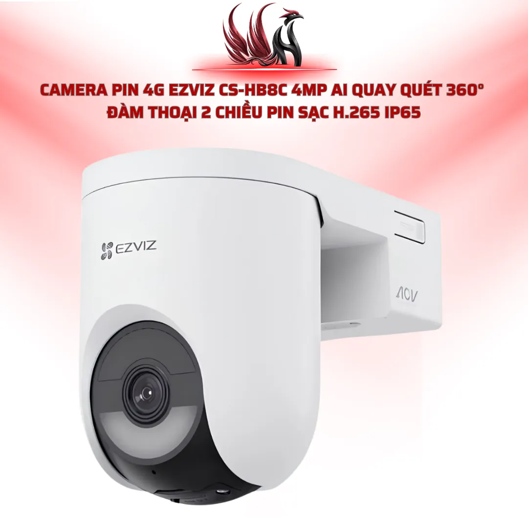 Camera Pin 4G EZVIZ CS-HB8c 4MP AI Quay Quét 360° IP65 | HOCO STORE