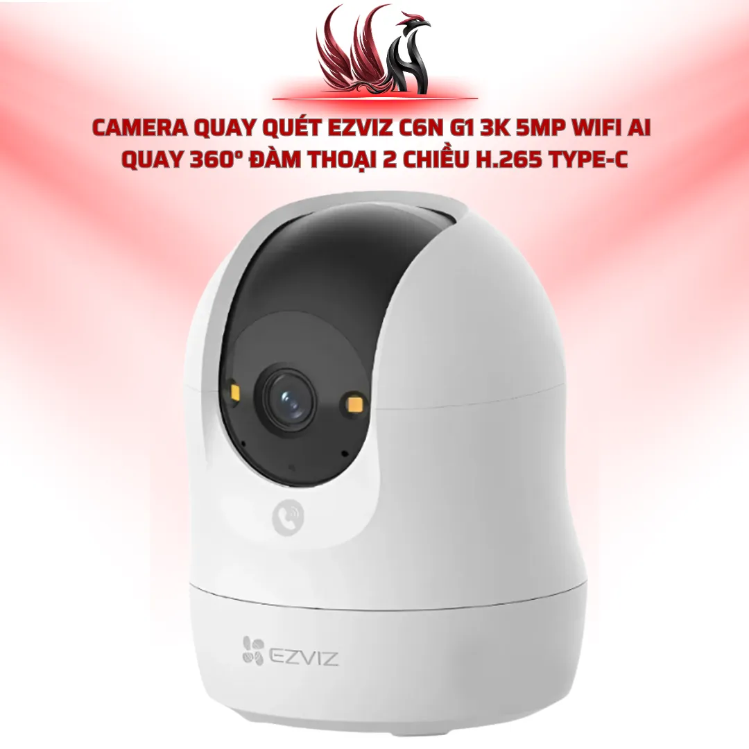 Camera Quay Quét EZVIZ C6N G1 3K 5MP WiFi AI Quay 360° Type-C | HOCO STORE