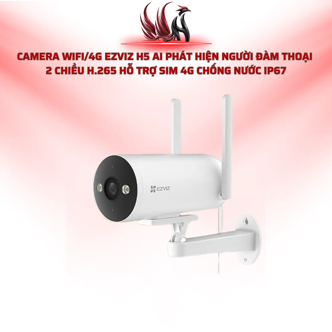 Camera WiFi/4G EZVIZ H5 AI Phát Hiện Người IP67 H.265 | HOCO STORE