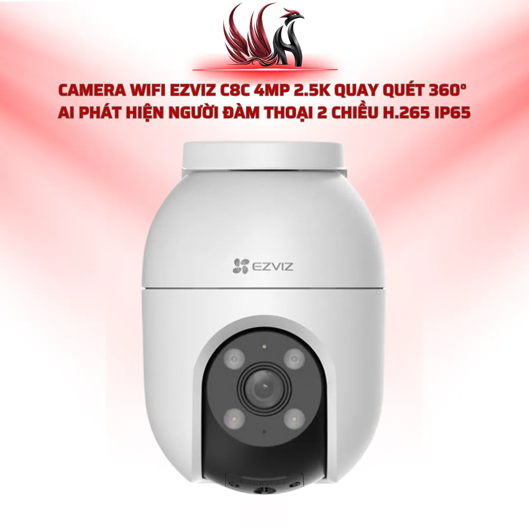 Camera WiFi EZVIZ C8C 4MP 2.5K Quay Quét 360° AI Chống Nước IP65 | HOCO STORE