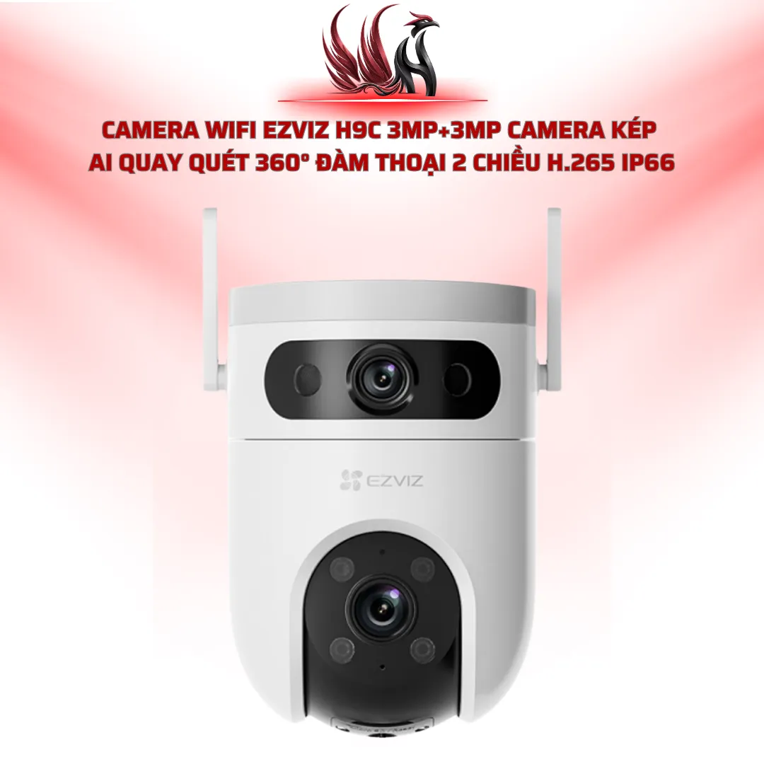 Camera WiFi EZVIZ H9c 3MP+3MP Camera Kép AI Quay 360° IP66 | HOCO STORE