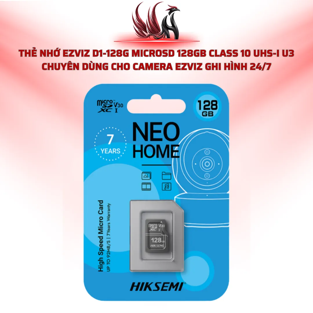 Thẻ Nhớ EZVIZ D1-128G MicroSD 128GB UHS-I U3 Ghi Hình 24/7 | HOCO STORE