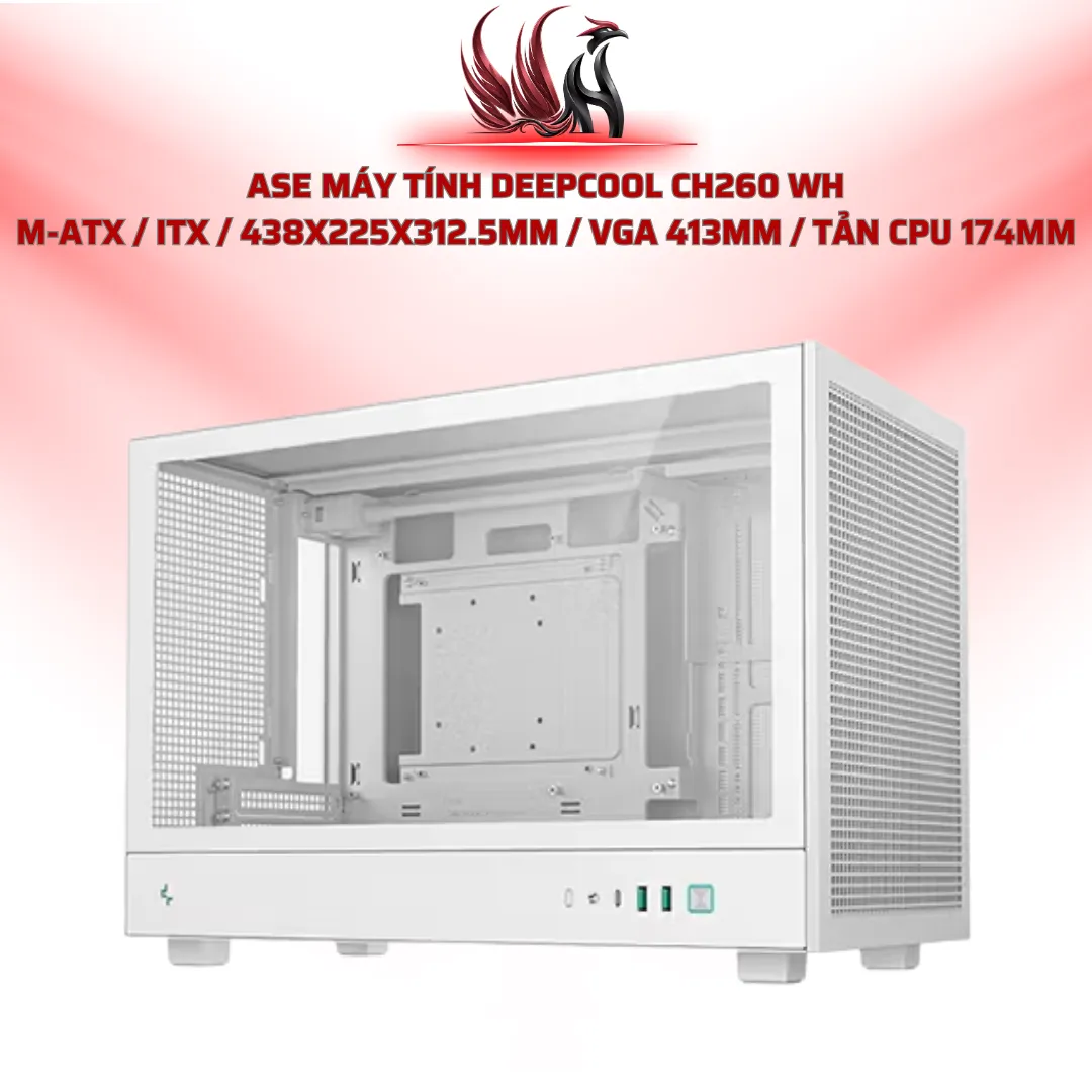 Case DeepCool CH260 WH m-ATX White | HOCO STORE