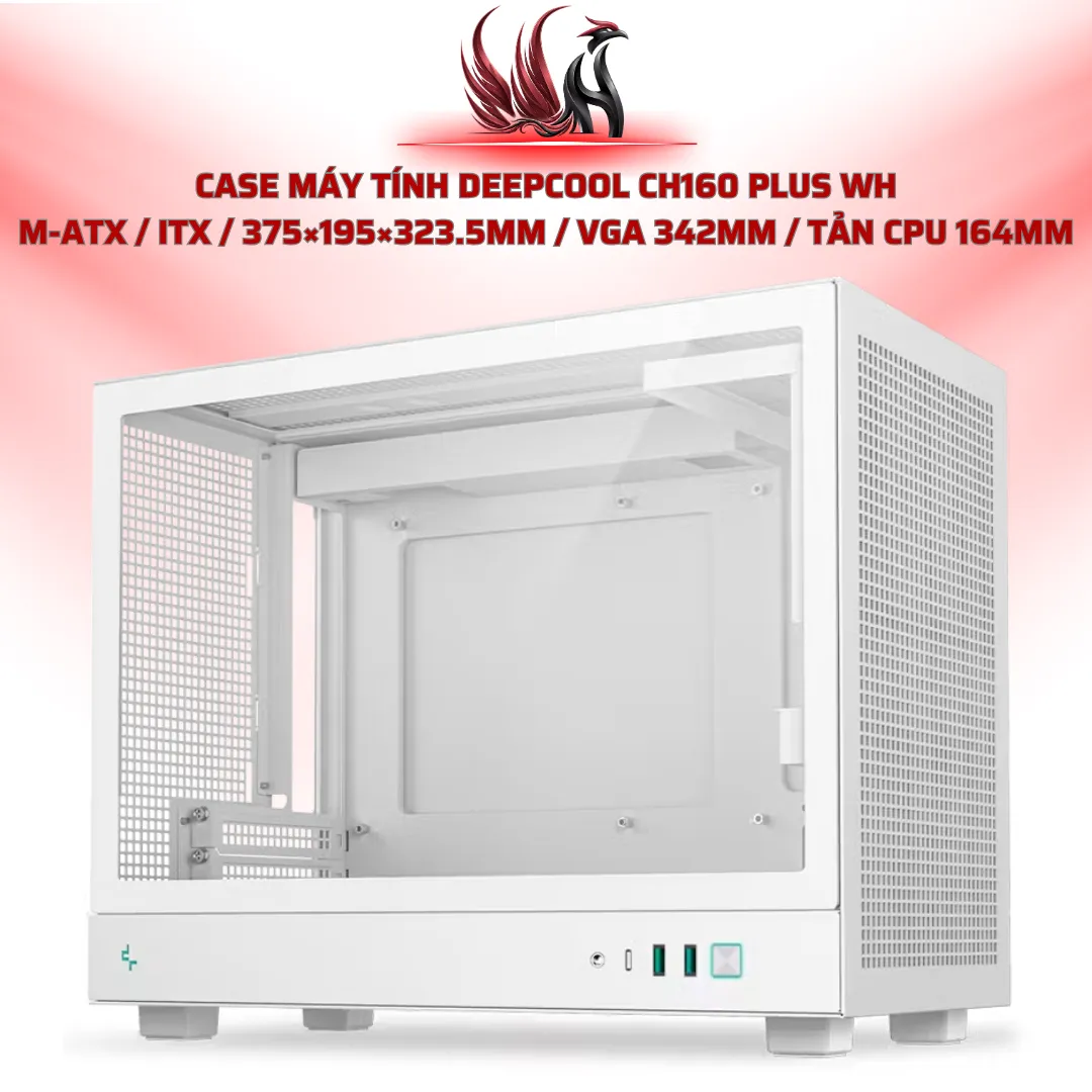 Vỏ máy vi tính DeepCool CH160 PLUS WH | HOCO STORE