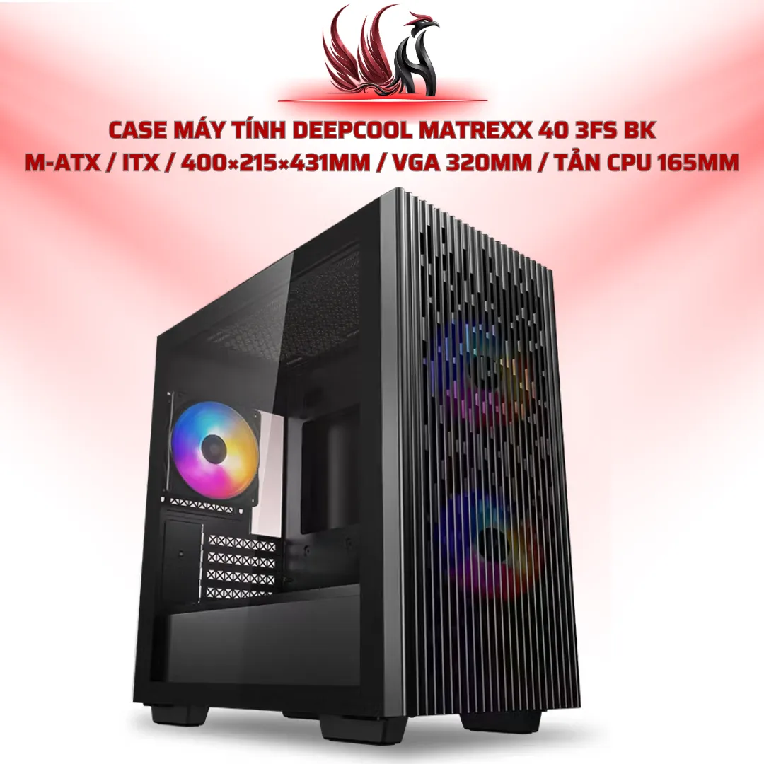 Case DeepCool MATREXX 40 3FS m-ATX Black | HOCO STORE