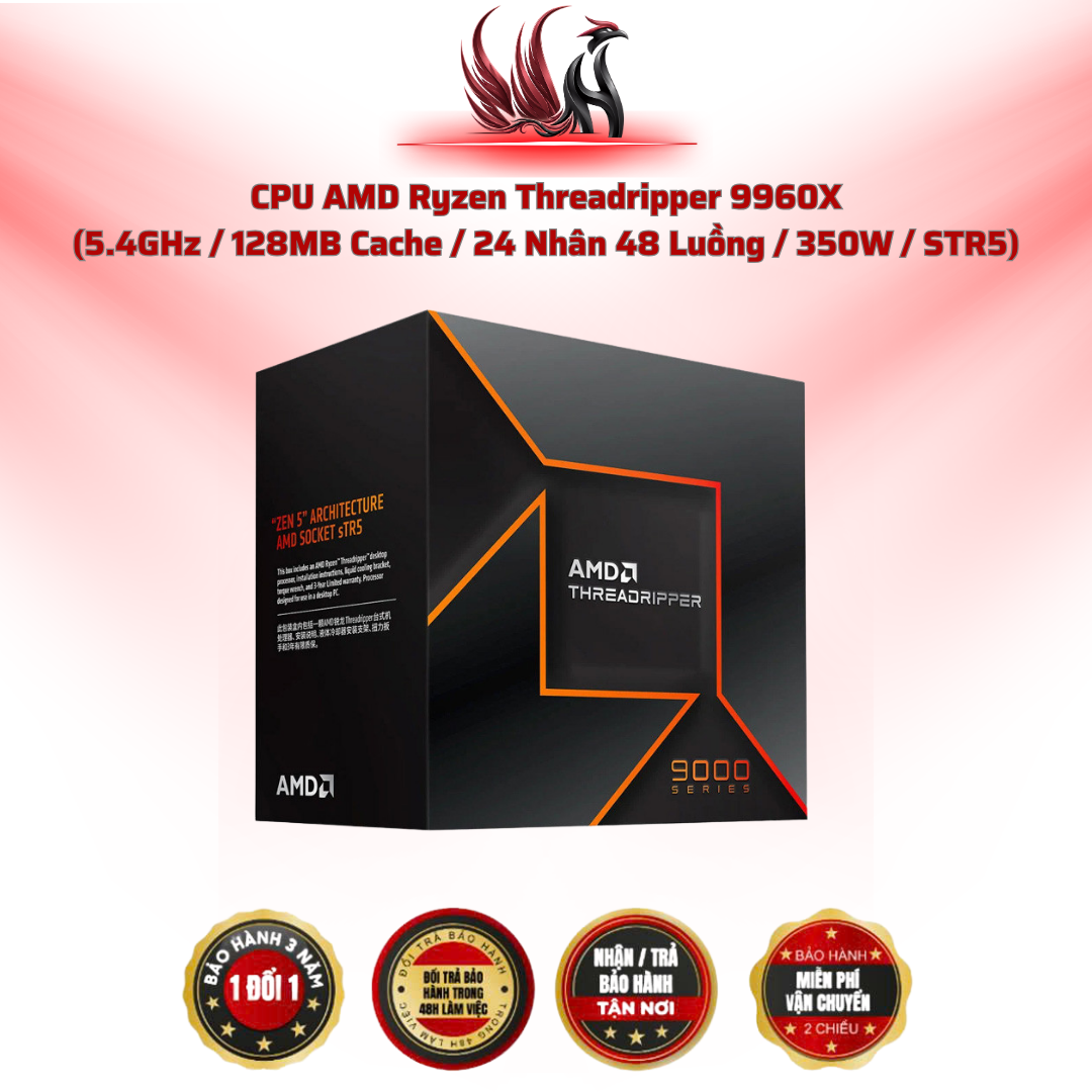 CPU AMD Threadripper 9960X 24C/48T 5.4GHz 128MB STR5 | HOCO STORE PC