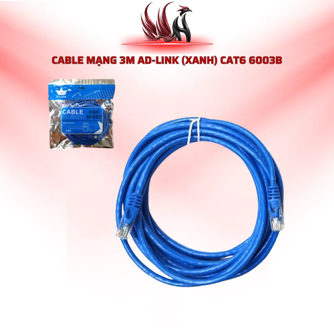 Cáp Mạng AD-LINK CAT6 3M 6003B Màu Xanh RJ45 | HOCO STORE