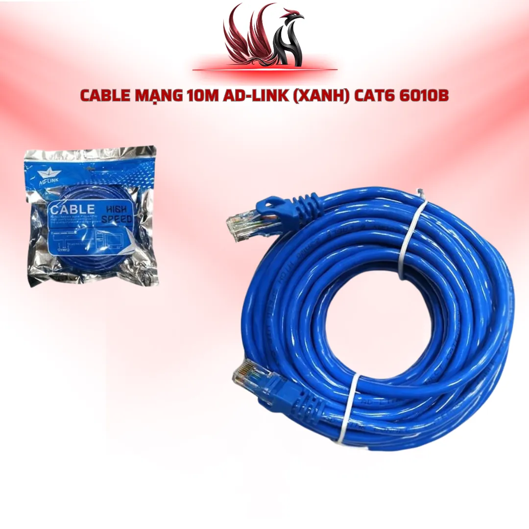 Cáp Mạng AD-LINK CAT6 10M 6010B Màu Xanh RJ45 | HOCO STORE