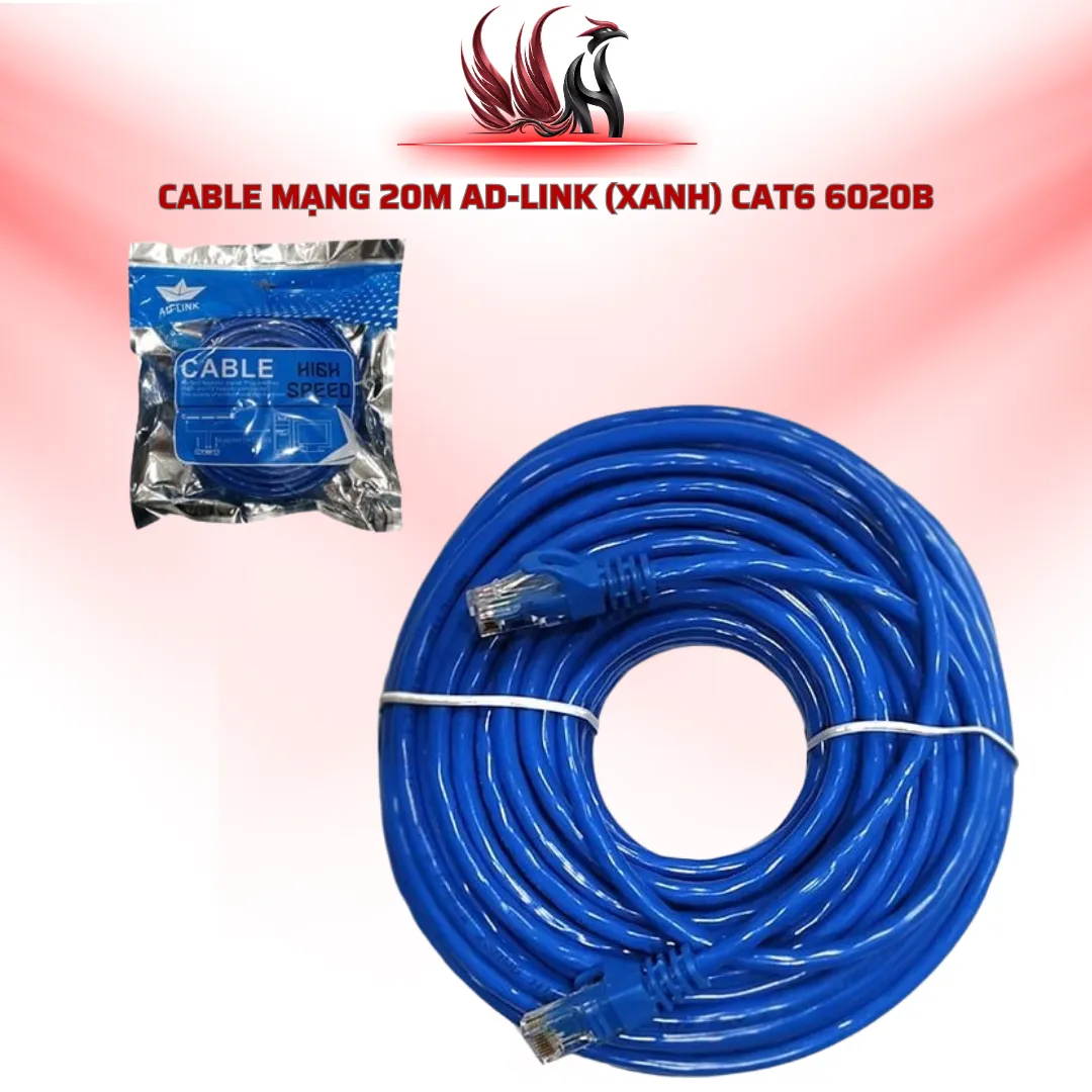 Cáp Mạng AD-LINK CAT6 20M 6020B Màu Xanh RJ45 | HOCO STORE