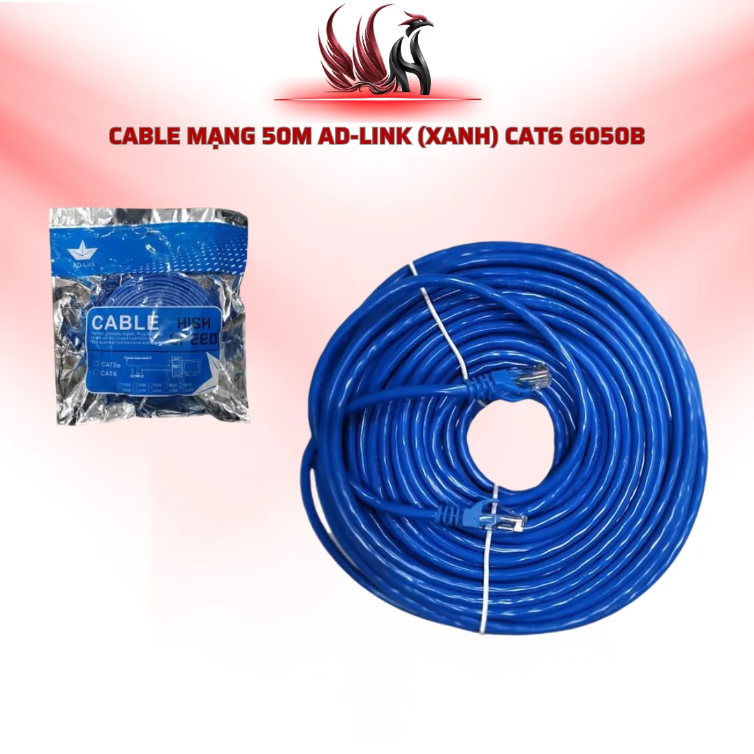Cáp Mạng AD-LINK CAT6 50M 6050B Màu Xanh RJ45 | HOCO STORE