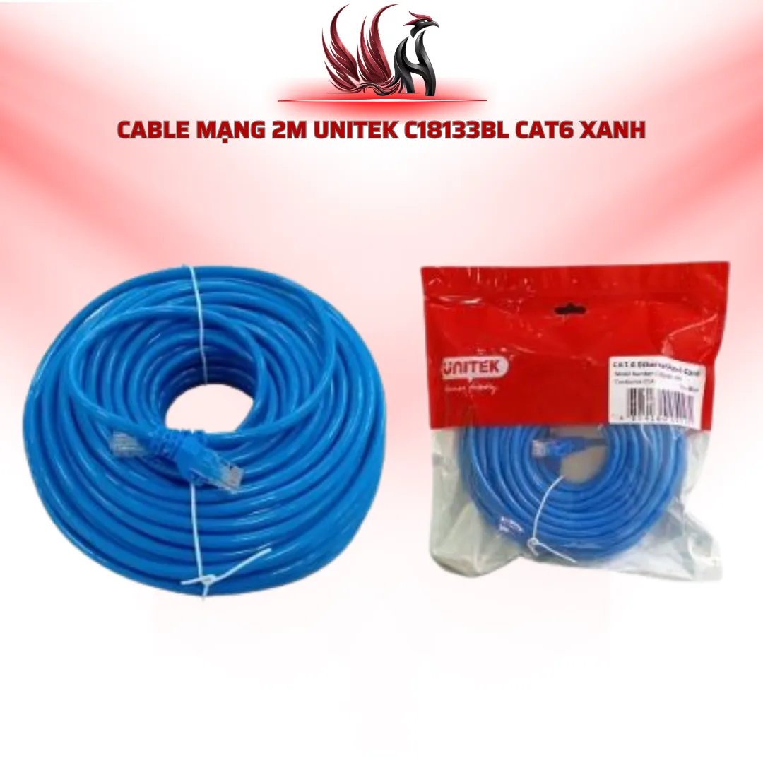 Cáp Mạng UNITEK CAT6 2M C18133BL Màu Xanh RJ45 | HOCO STORE