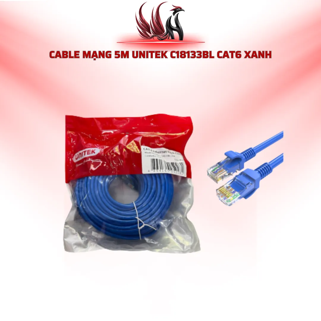 Cáp Mạng UNITEK CAT6 5M C18133BL Màu Xanh RJ45 | HOCO STORE