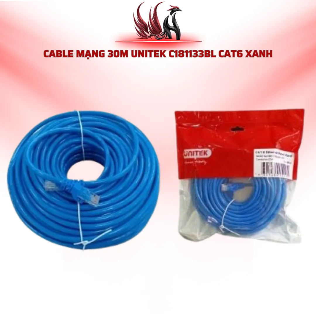 Cáp Mạng UNITEK CAT6 30M C18133BL RJ45 | HOCO STORE