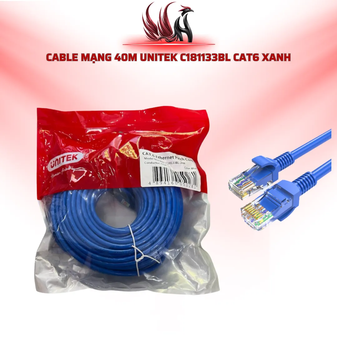 Cáp Mạng UNITEK CAT6 40M C18133BL RJ45 | HOCO STORE