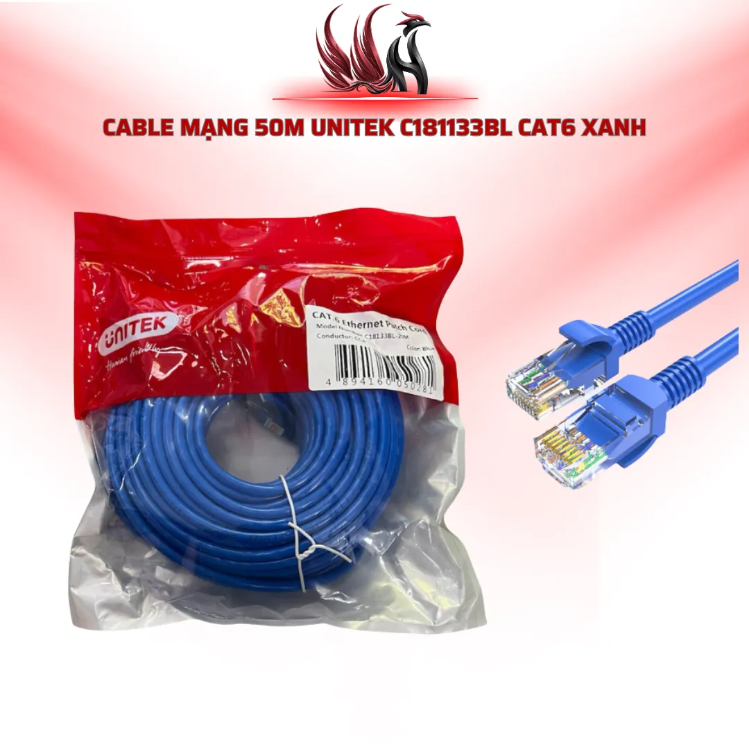 Cáp Mạng UNITEK CAT6 50M C18133BL RJ45 | HOCO STORE