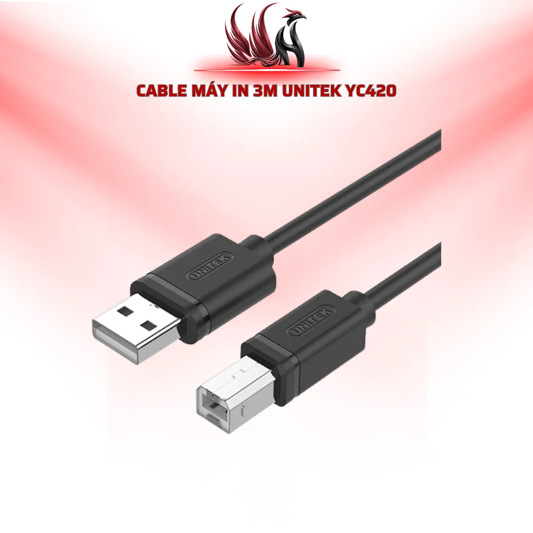 Cáp Máy In UNITEK YC420 USB 3M Chính Hãng USB 2.0 480Mbps | HOCO STORE