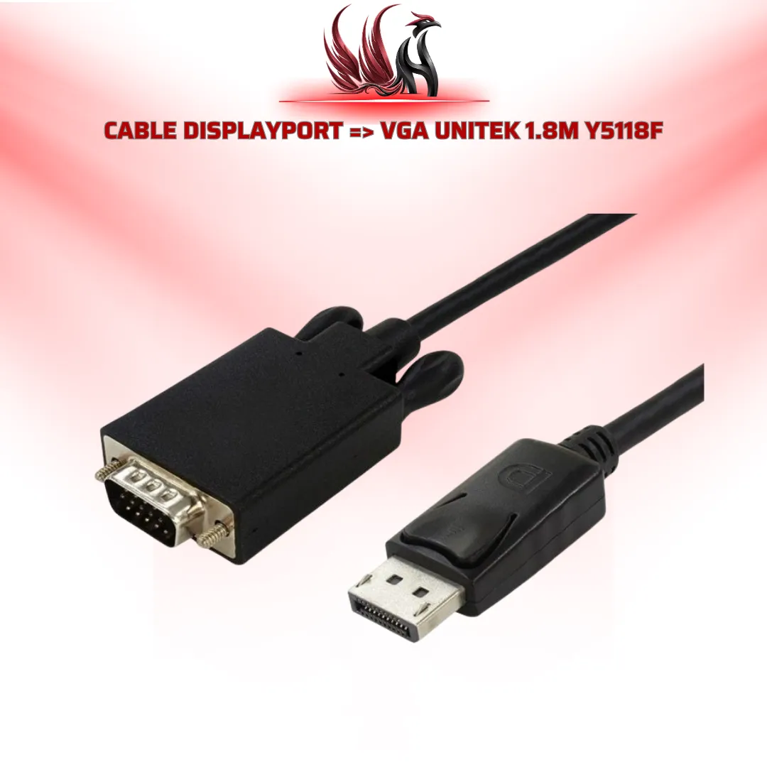 Cáp DisplayPort to VGA UNITEK Y-5118F 1.8M | HOCO STORE