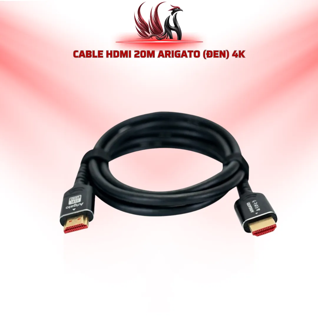 Cáp HDMI Arigato 20M Đen 4K | HDMI 4K Ultra HD | HOCO STORE