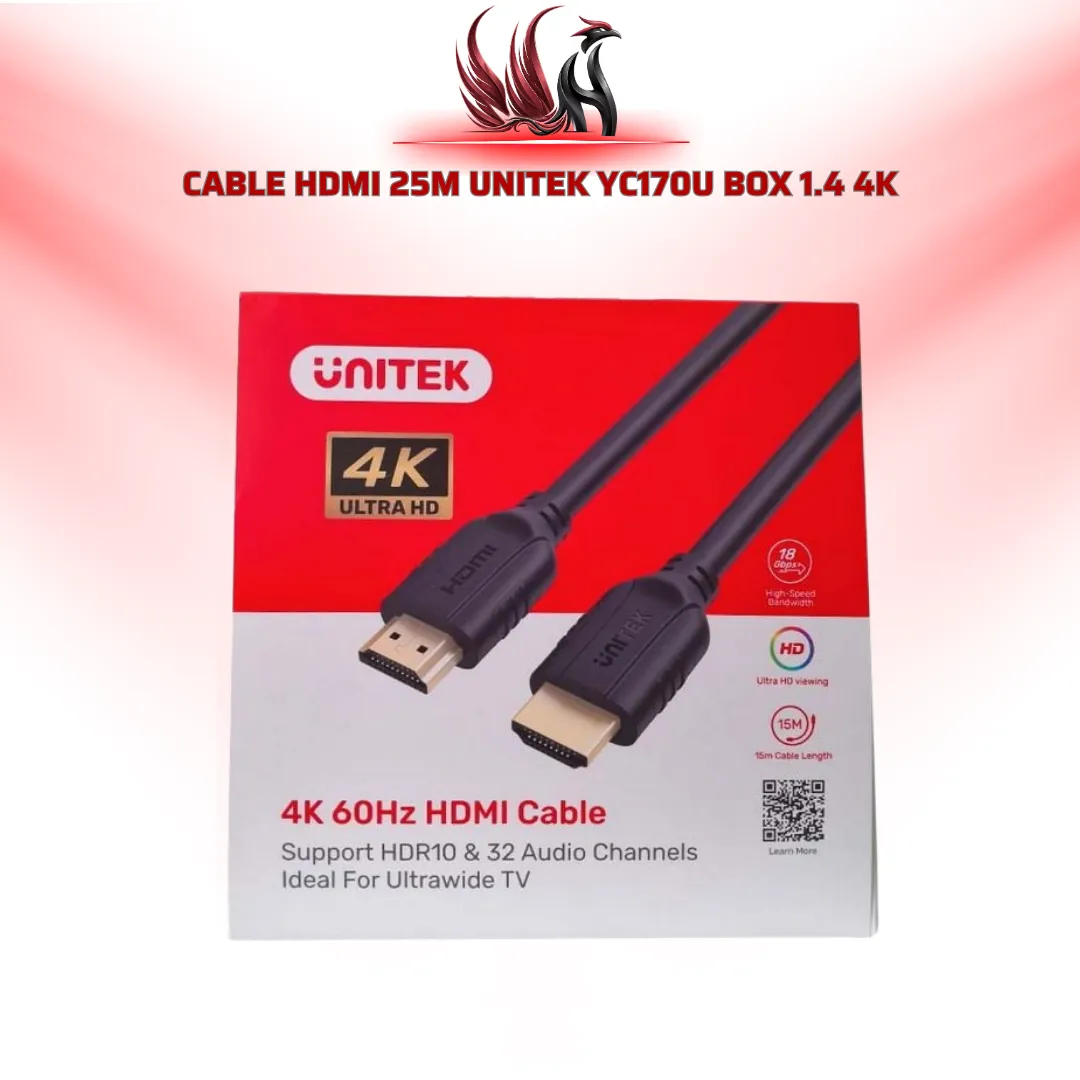 Cáp HDMI 25M UNITEK YC170U BOX HDMI 1.4 4K | HOCO STORE