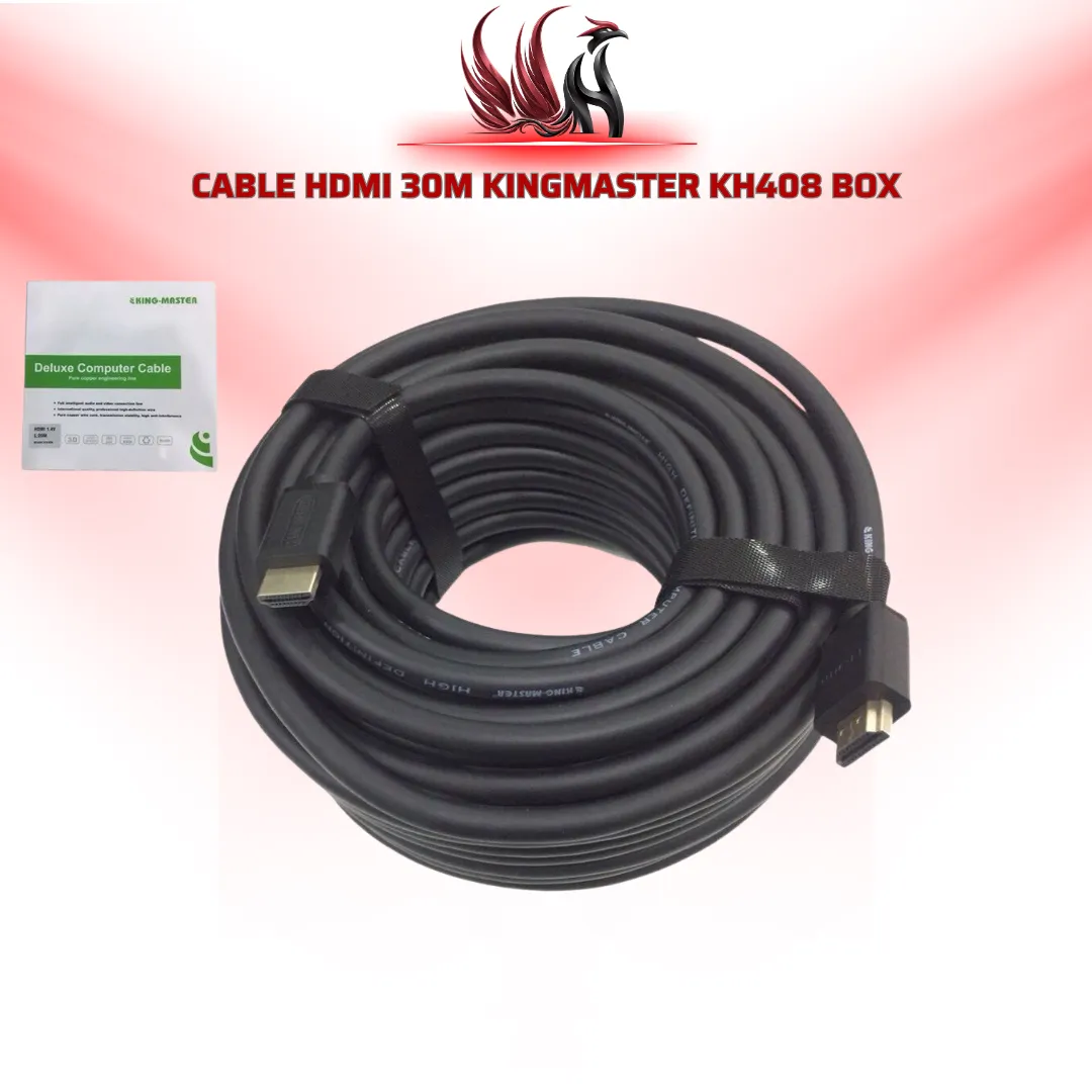 Cáp HDMI KINGMASTER KH408 BOX 30M 1.4 Hỗ Trợ 4K | HOCO STORE
