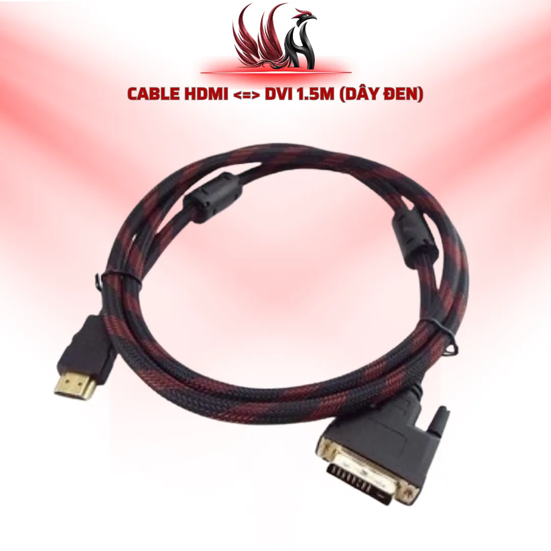 Cáp HDMI to DVI 1.5M Dây Đen | HOCO STORE
