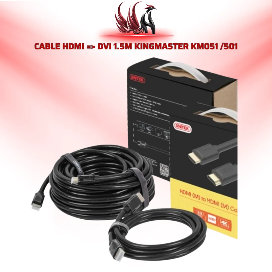 Cáp HDMI to DVI KINGMASTER KM051 KM501 1.5M | HOCO STORE
