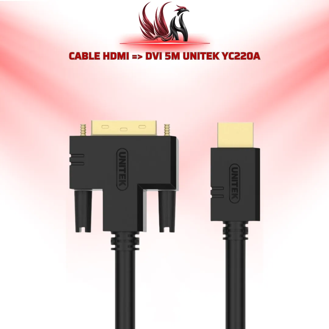 Cáp HDMI to DVI UNITEK YC220A 5M | HOCO STORE