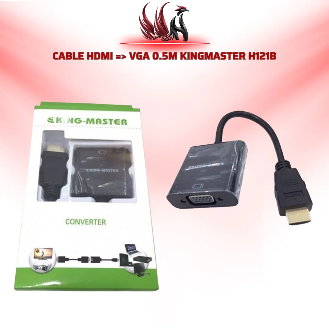 Cáp HDMI to VGA KINGMASTER H121B 0.5M | HOCO STORE