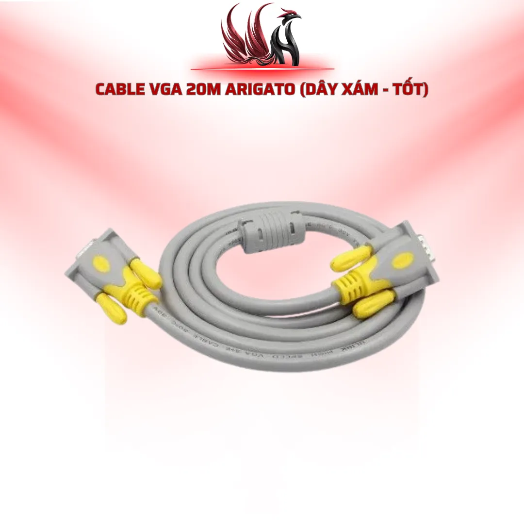Cáp VGA Arigato 20M Dây Xám | HOCO STORE