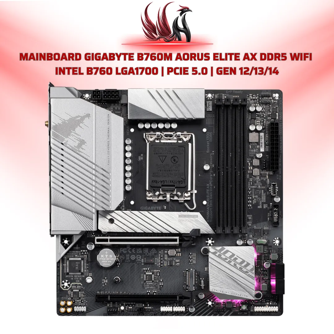 Mainboard Gigabyte B760M AORUS Elite AX DDR5 WiFi PCIe 5.0 | HOCO STORE