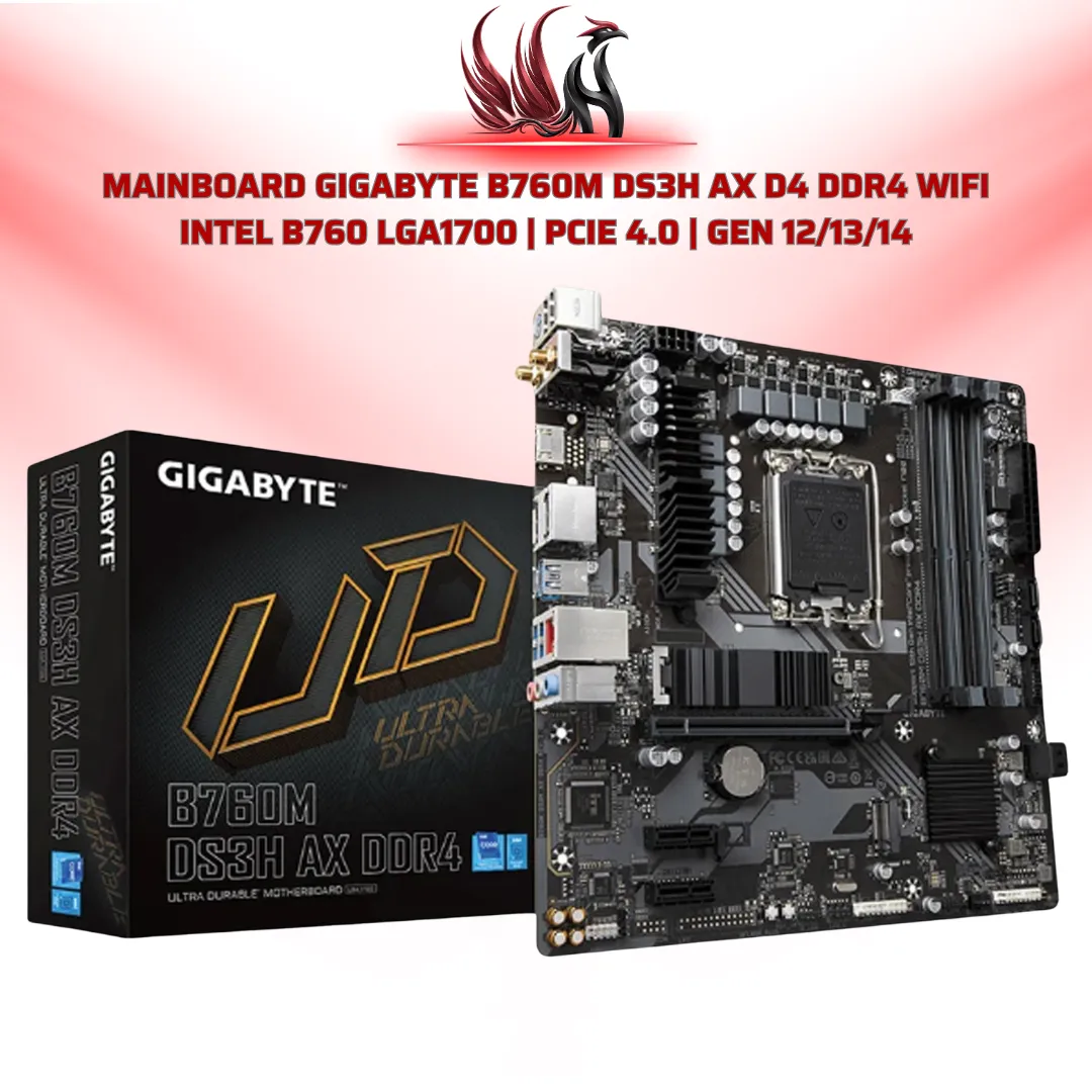 Mainboard Gigabyte B760M DS3H AX D4 DDR4 WiFi Intel B760 | HOCO STORE