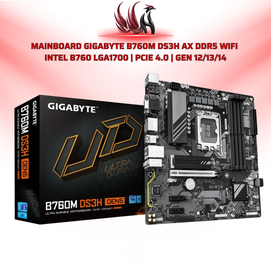 Mainboard Gigabyte B760M DS3H AX DDR5 WiFi Intel B760 | HOCO STORE
