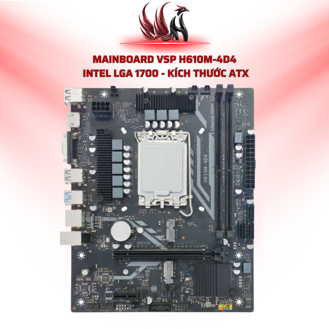 Main VSP H610M-4D4 LGA1700 DDR4 3200, M.2 NVMe, mATX | HOCO STORE PC