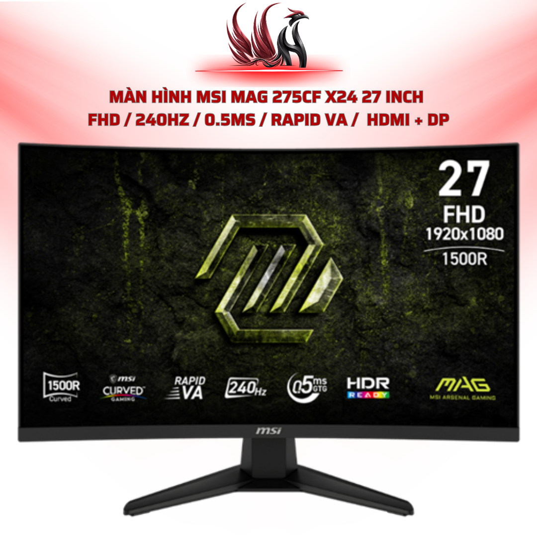 Màn Hình MSI MAG 275CF X24 27 Inch  fhd / 240Hz / 0.5ms / Rapid VA /  HDMI + DP | HOCO STORE PC