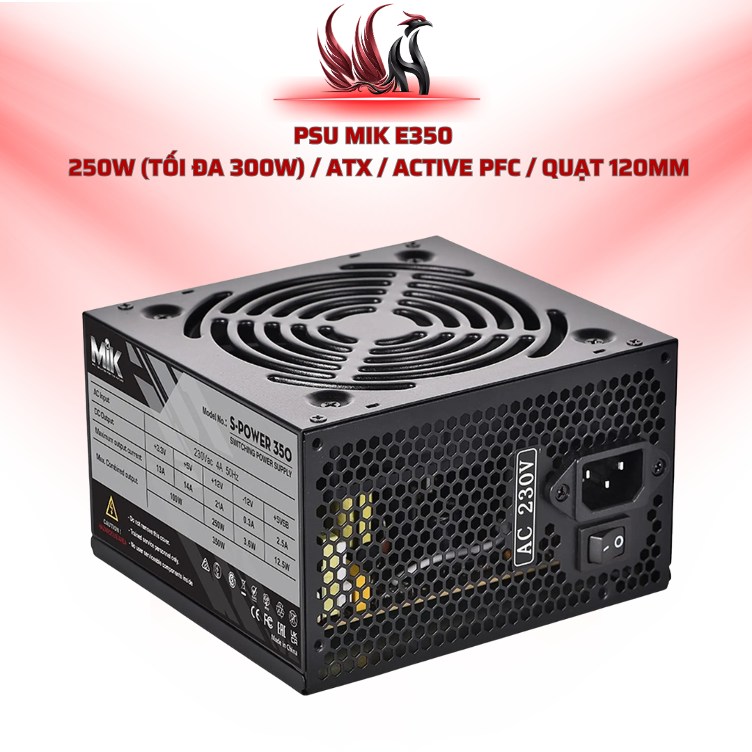 Nguồn MIK E350 250W Active PFC ATX | HOCO STORE PC