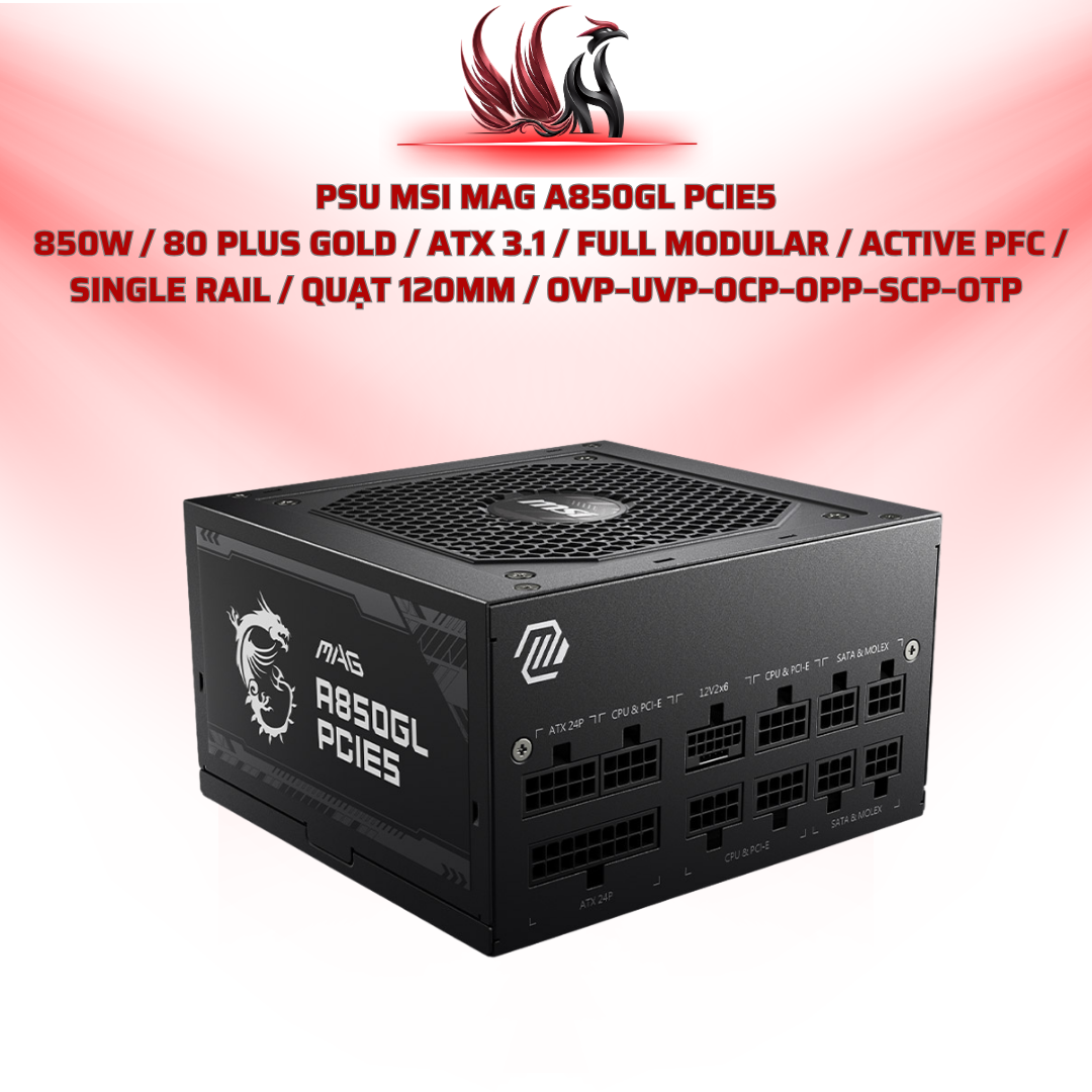Nguồn MSI MAG A850GL 850W 80 Plus Gold | HOCO STORE PC