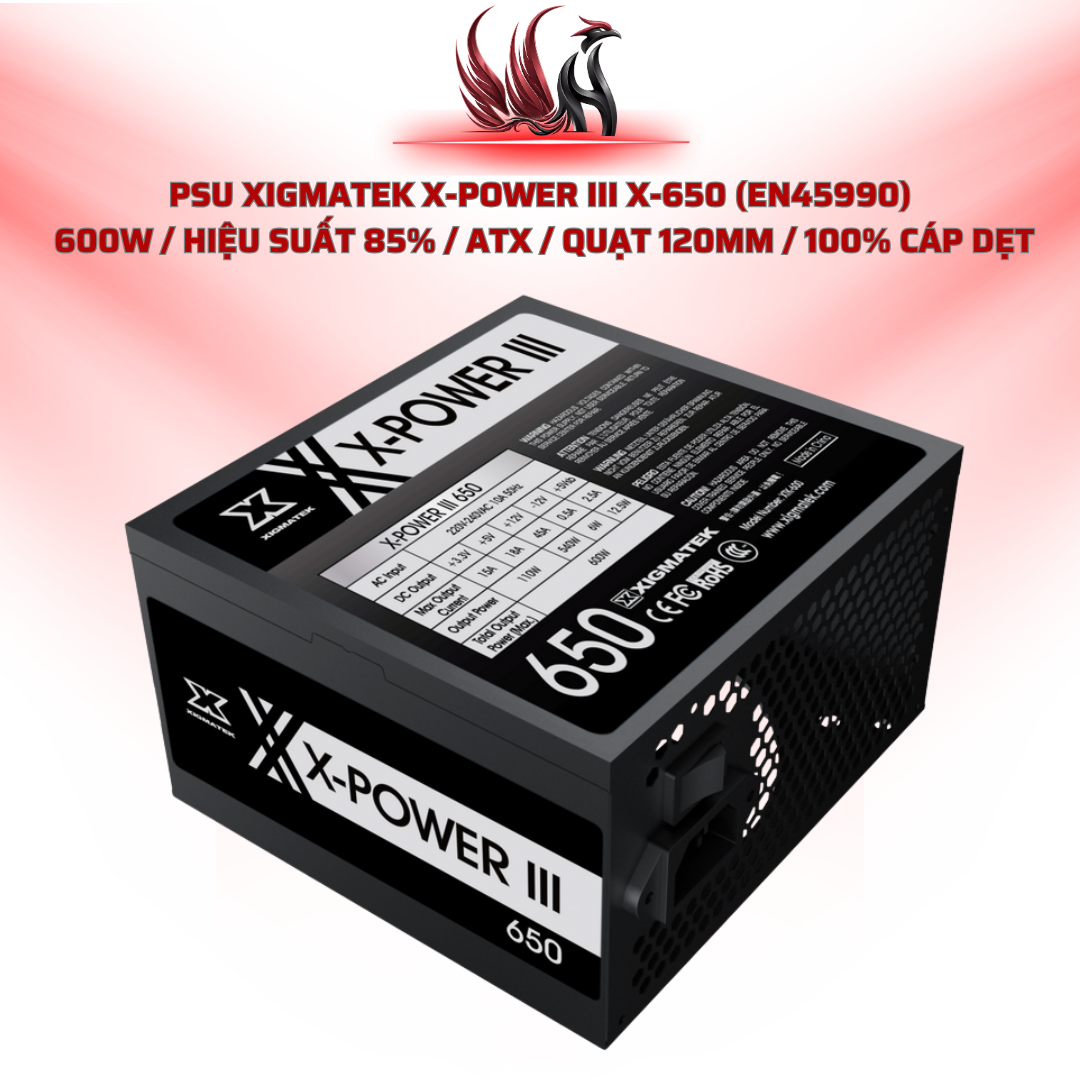 Nguồn Xigmatek X-Power III 650 600W 80 Plus | HOCO STORE PC